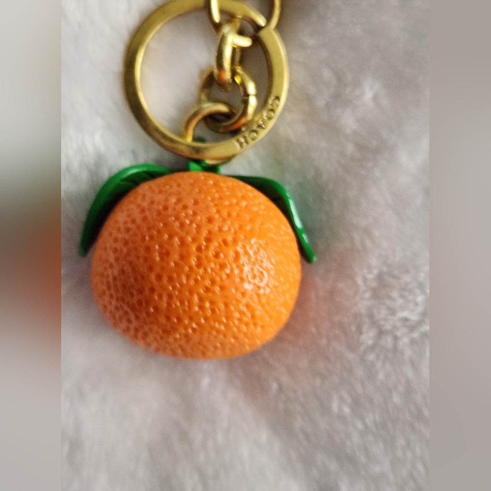 Luxury Orange Fruit Keychain Accessory Designer Inspired Bag Charm - Picture 6 of 12